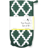 Oven Glove & Kitchen Tea Towels - Set of 3