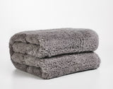 Solid Sherpa Blanket - Ultra Soft Warm & Fluffy - Size - Double