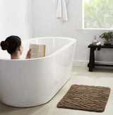 Badematten – 2er-Set – Diamant-Design – rutschfester Mikrofaser-Plüsch, weich