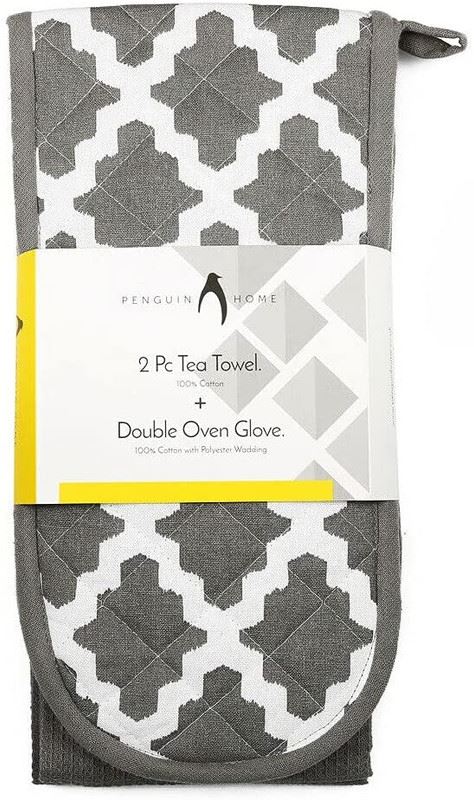 Oven Glove & Kitchen Tea Towels - Set of 3