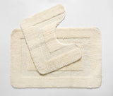 Bath mat and Contour Set - Non Slip Microfibre Plush Soft