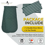 Oven Glove & Kitchen Tea Towels - Set of 3