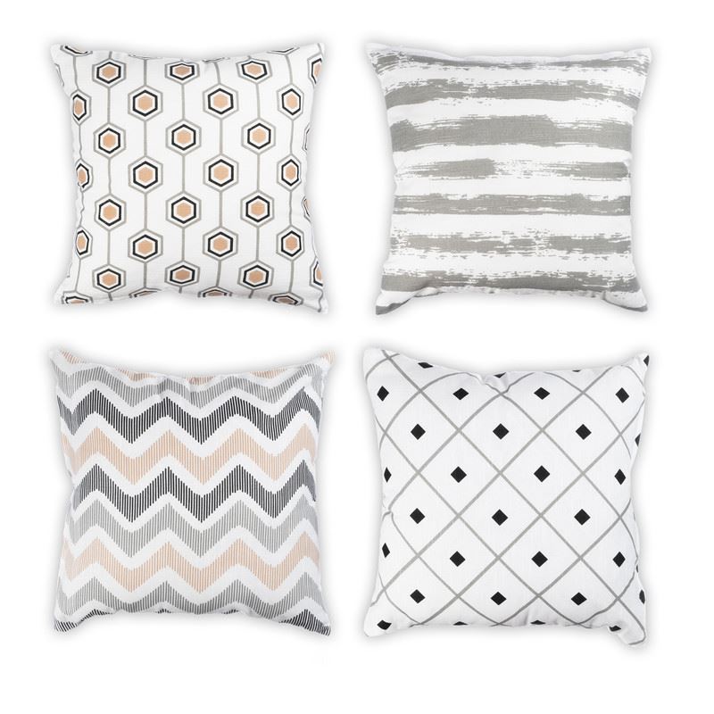 Pack of 4 Tessellated Double Sided Cushion Covers