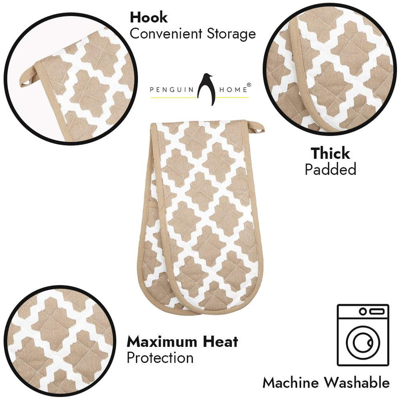 Oven Glove & Kitchen Tea Towels - Set of 3