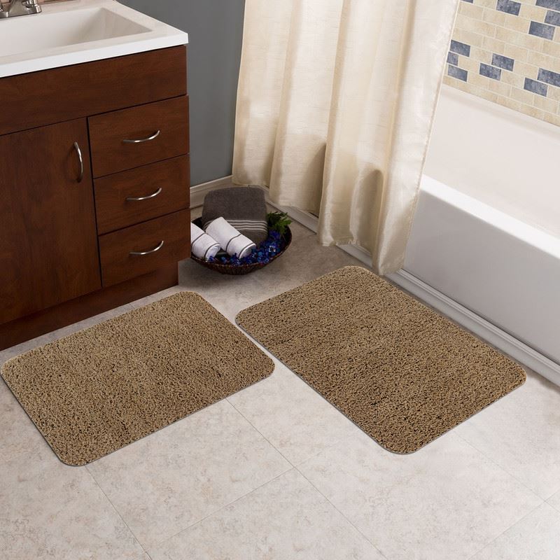 Set of 2 - Non Slip Microfiber Bath Mat - 40x60 cm - 2000 GSM