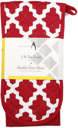 Oven Glove & Kitchen Tea Towels - Set of 3