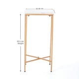 Marble Side Table - White & Light Gold