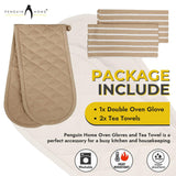 Oven Glove & Kitchen Tea Towels - Set of 3