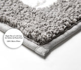 Bath Mats - Set of 2 - Race Track Design - Non Slip Microfibre Plush Soft