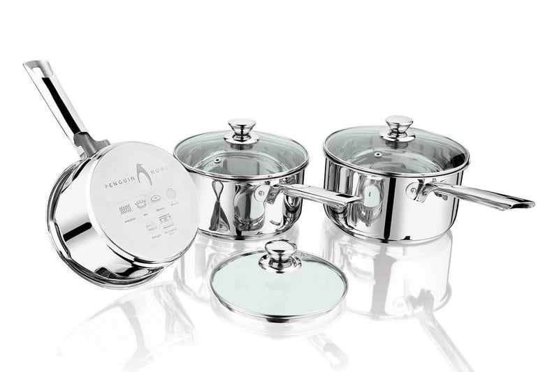 Stainless Steel Sauce Pan with Glass Lid