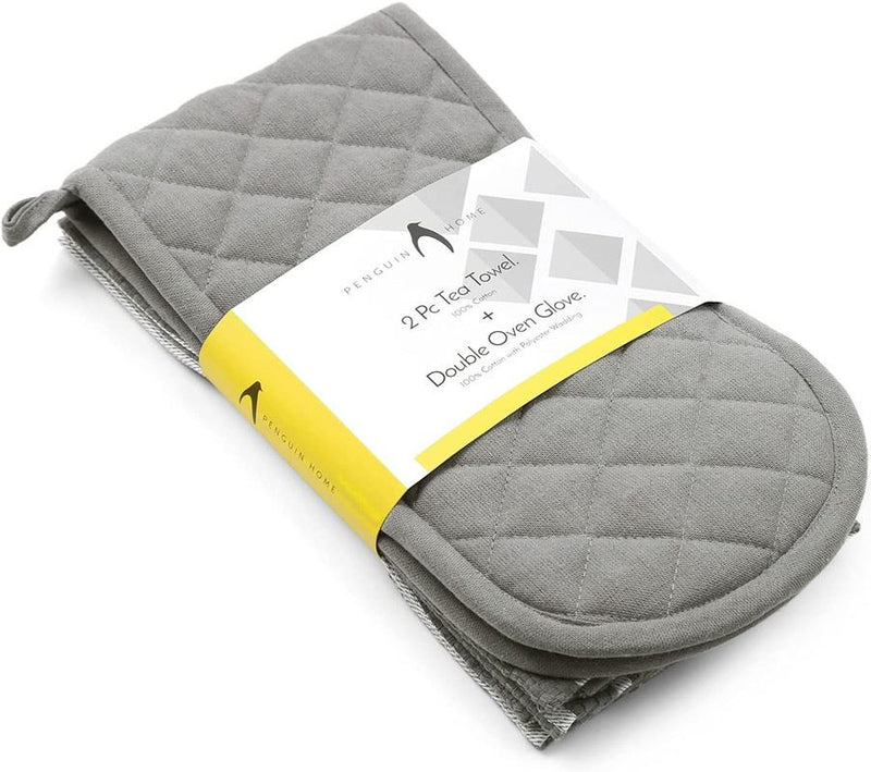 Oven Glove & Kitchen Tea Towels - Set of 3