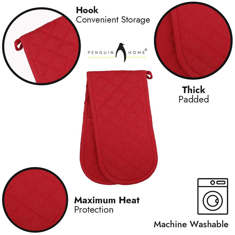 Oven Glove & Kitchen Tea Towels - Set of 3