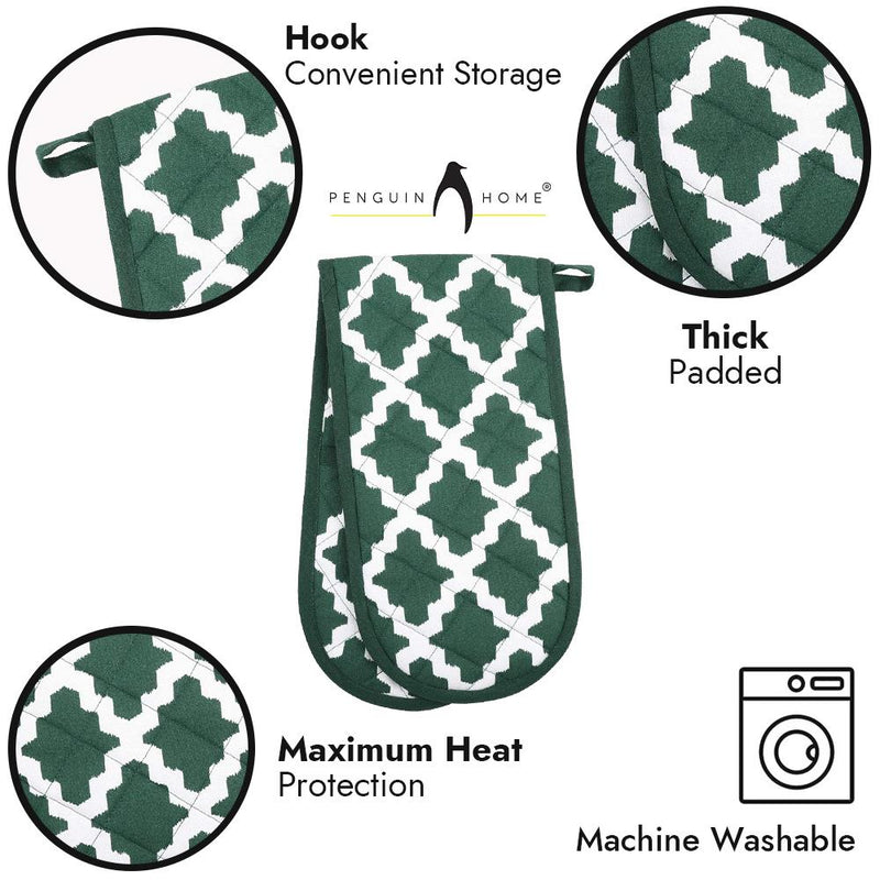 Oven Glove & Kitchen Tea Towels - Set of 3