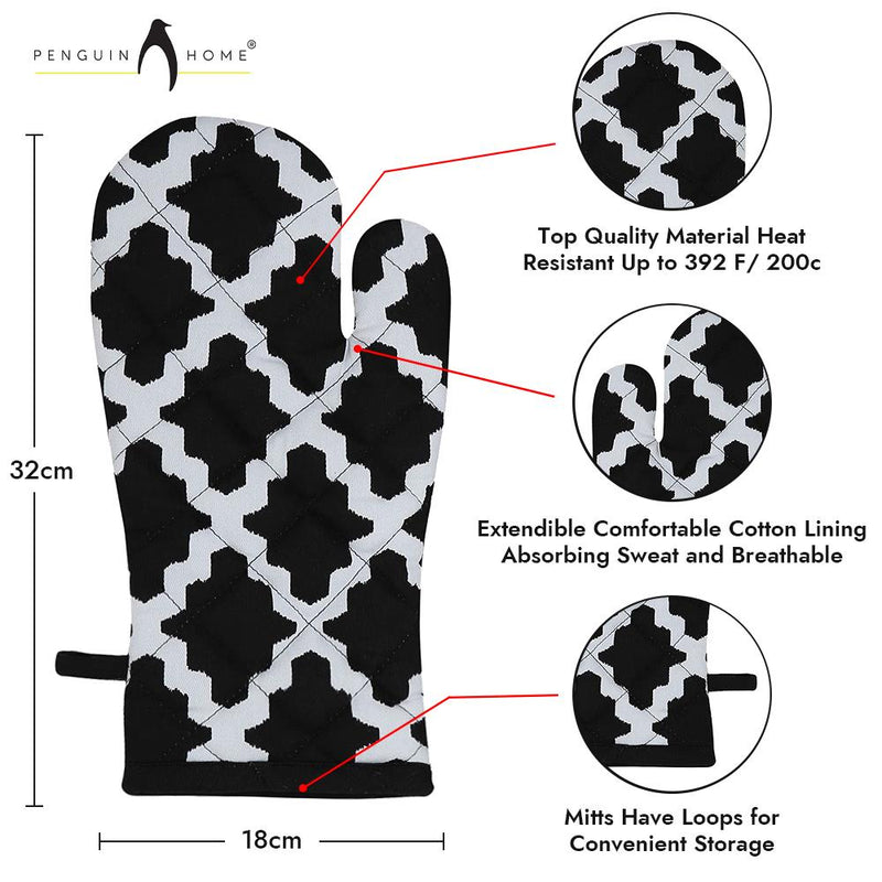 Heat Resistant Oven Mitts Set