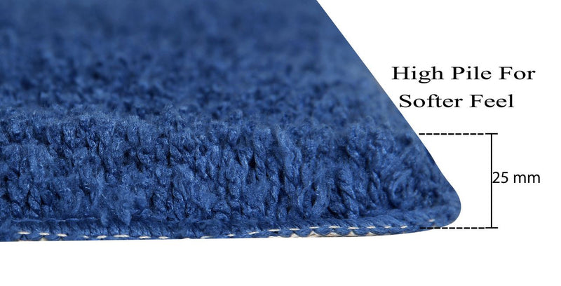 Set of 2 - Non Slip Microfiber Bath Mat - 40x60 cm - 2000 GSM