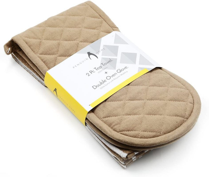 Oven Glove & Kitchen Tea Towels - Set of 3