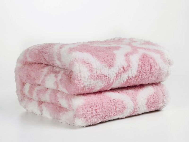 Printed Sherpa Blanket - Ultra Soft Warm & Fluffy - Size -  Double