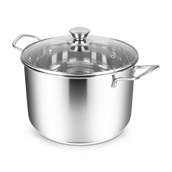 Stainless Steel Stockpot with Glass Lid