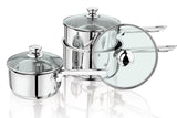 Stainless Steel Sauce Pan with Glass Lid