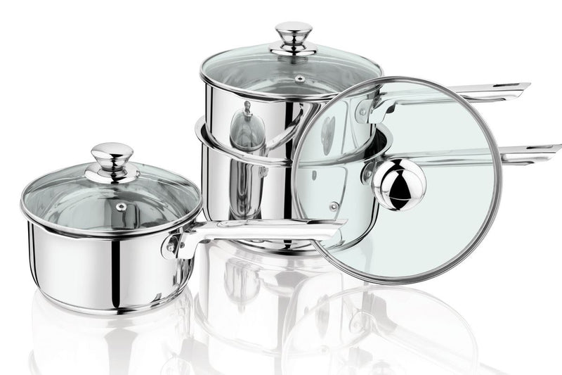 Stainless Steel Sauce Pan with Glass Lid