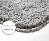 Bath mat and Contour Set - Non Slip Microfibre Plush Soft