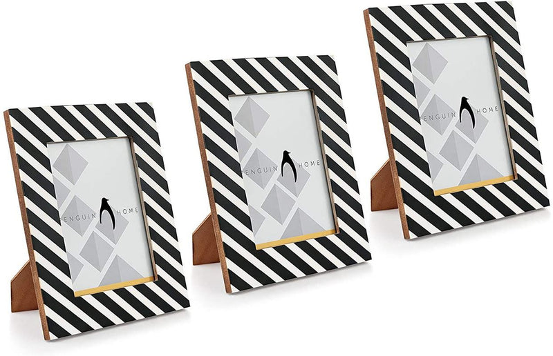 Fotorahmen - Gestreiftes Design aus Holz
