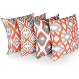 Pack of 4 Ikat Printed Double Sided Cushion Covers