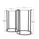 Penguin Home® Set of 2 White Marble Side Tables