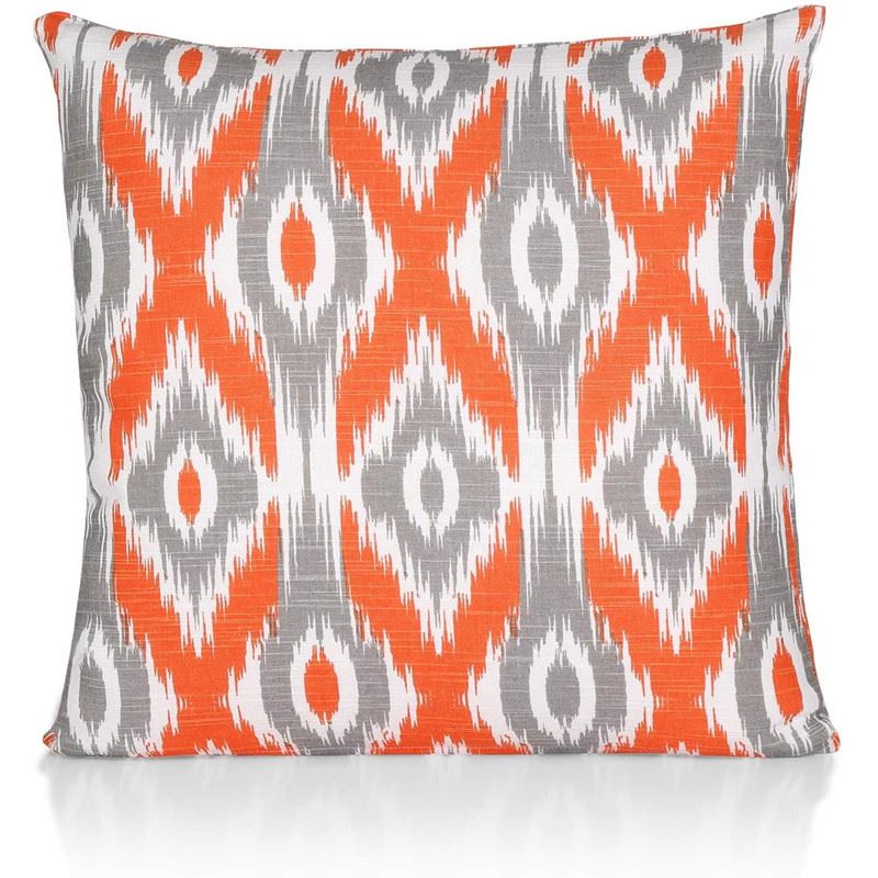 Pack of 4 Ikat Printed Double Sided Cushion Covers