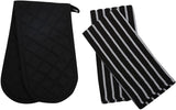 Oven Glove & Kitchen Tea Towels - Set of 3