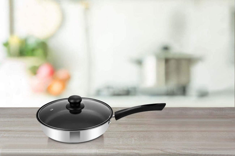 Stainless Steel Saute Pans with Glass Lid