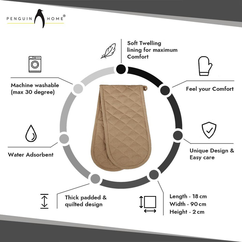 Oven Glove & Kitchen Tea Towels - Set of 3
