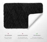 Badematten – 2er-Set – Diamant-Design – rutschfester Mikrofaser-Plüsch, weich