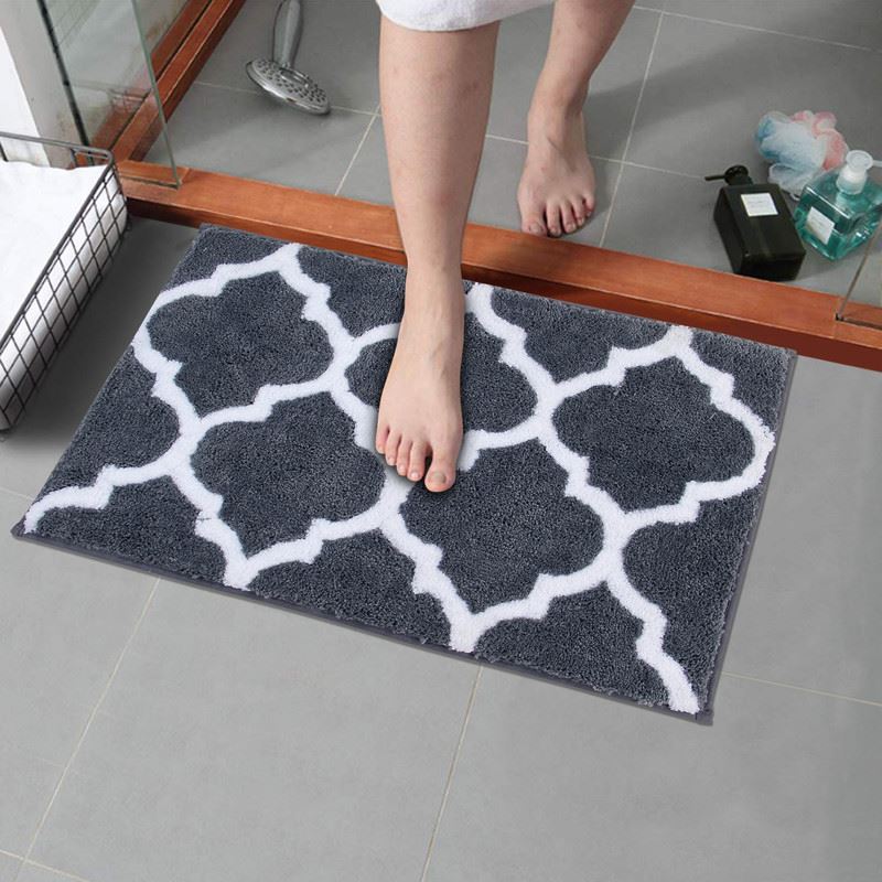 Reversible Bath Mat - Non Slip Microfibre Tufted