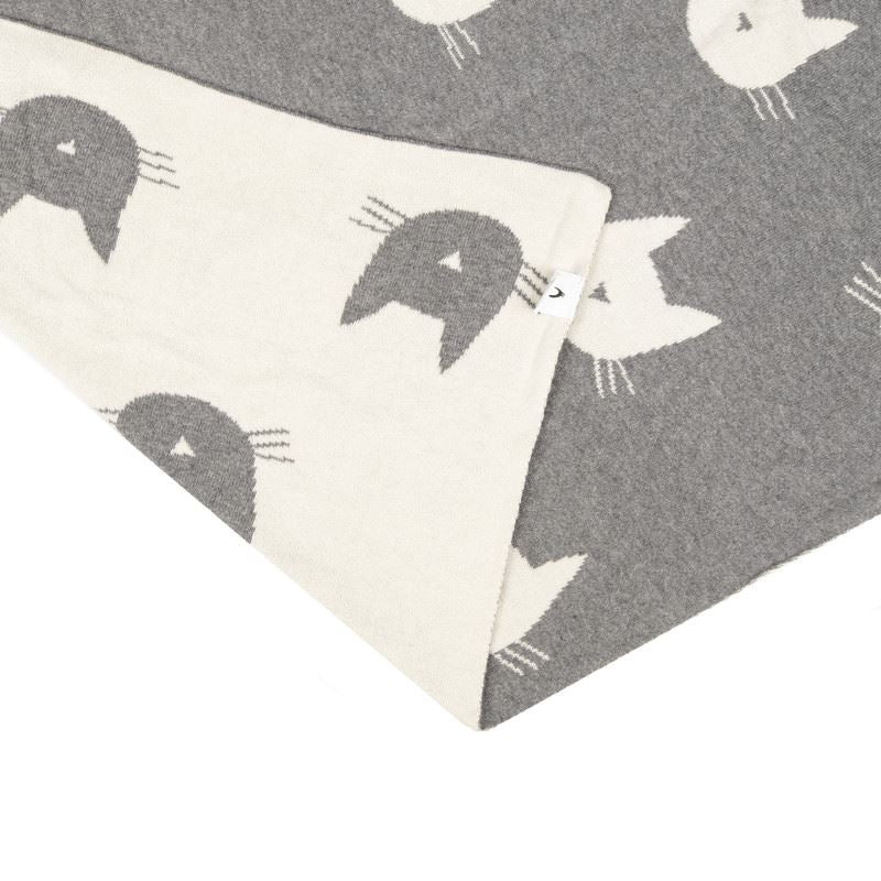 Pet Design Throw Blanket - Pure Cotton Knitted