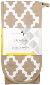 Oven Glove & Kitchen Tea Towels - Set of 3