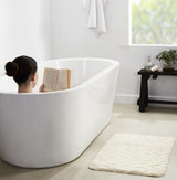 Badematten – 2er-Set – Diamant-Design – rutschfester Mikrofaser-Plüsch, weich
