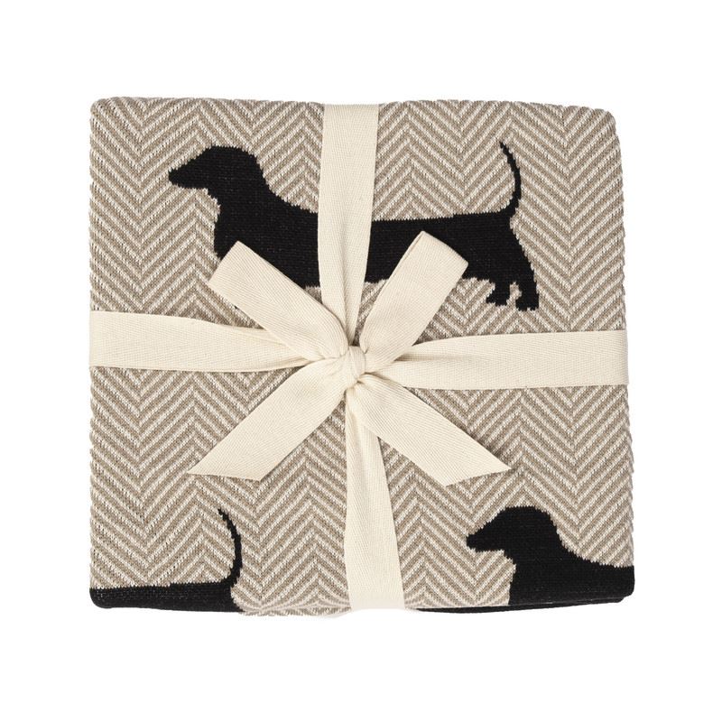 Pet Design Throw Blanket - Pure Cotton Knitted