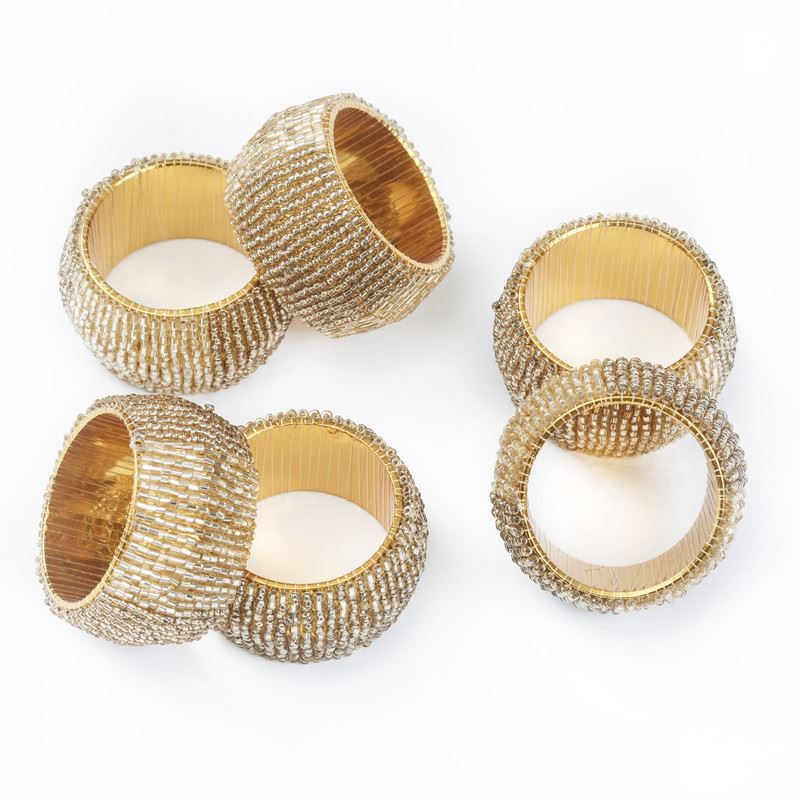 Napkin Rings - Handcrafted Glass Beaded