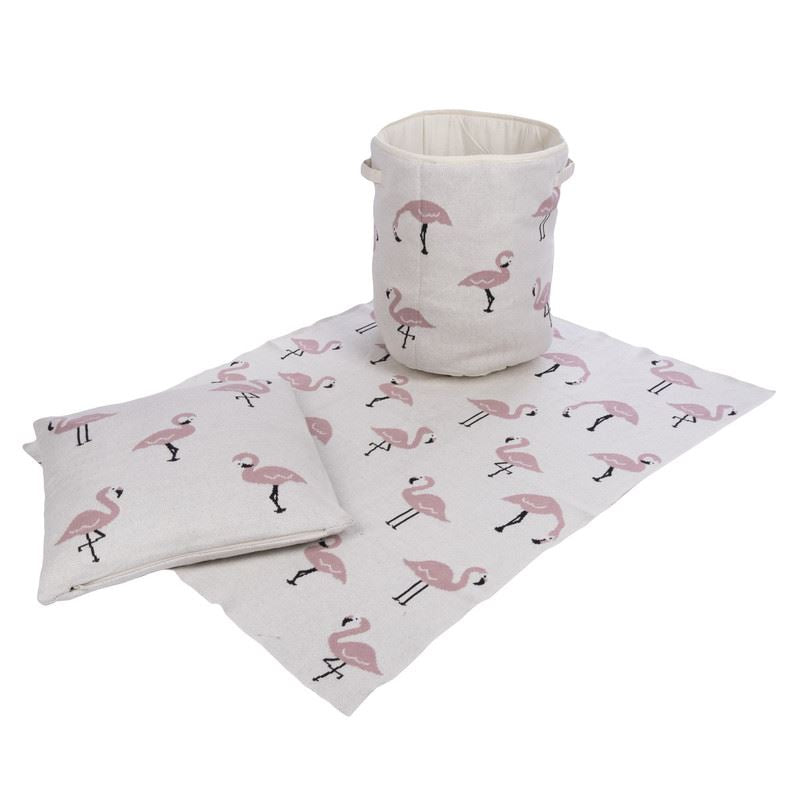 Basket, Cushion and Blanket Set