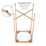 Marble Side Table - White & Light Gold