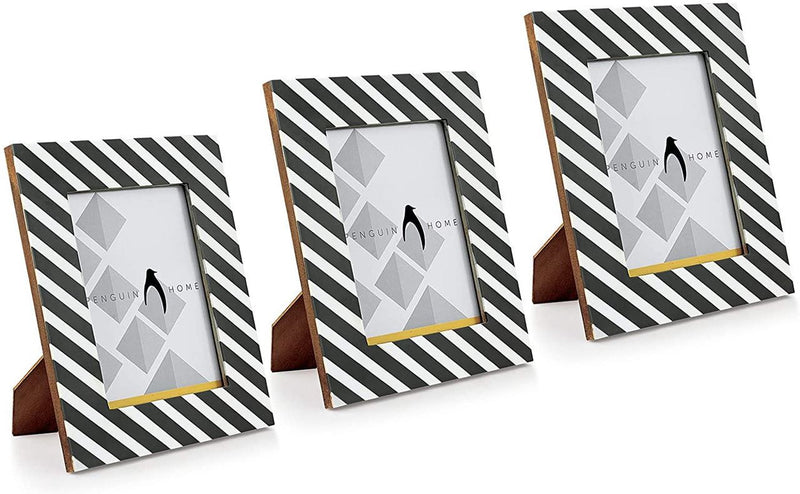 Fotorahmen - Gestreiftes Design aus Holz