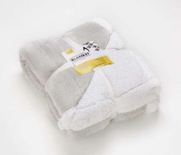 Reversible Blanket - Sherpa Flannel - Microfibre Ultra Soft