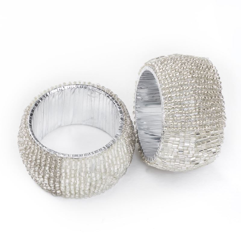 Napkin Rings - Handcrafted Glass Beaded