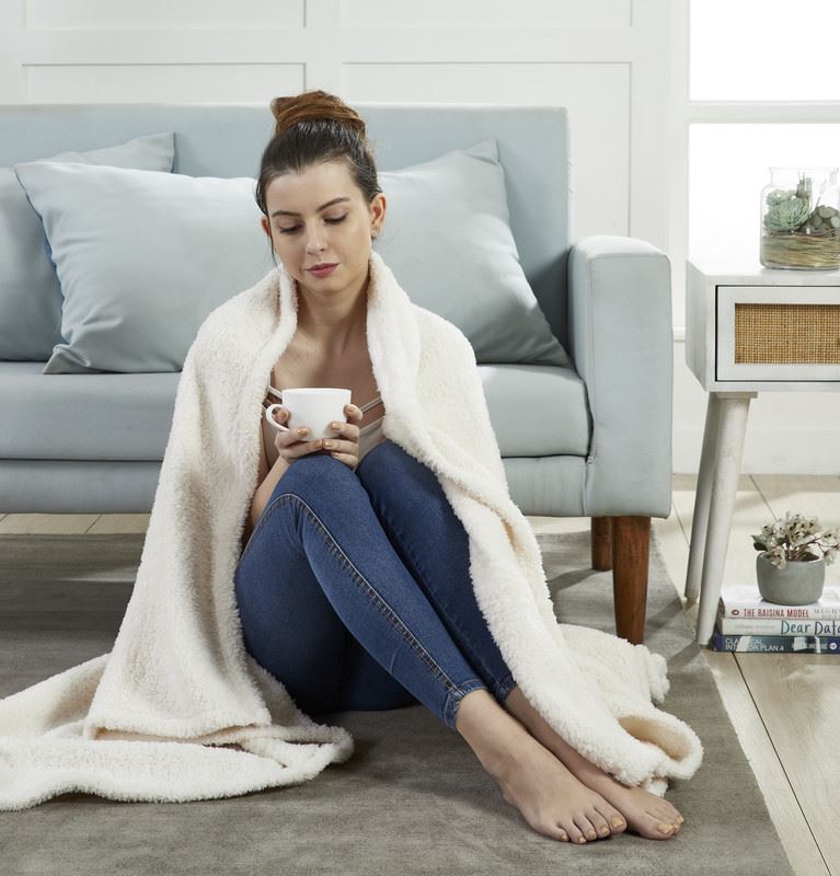 Buy Solid Sherpa Blanket - Ultra Soft Warm u0026 Fluffy Online | Penguin Home