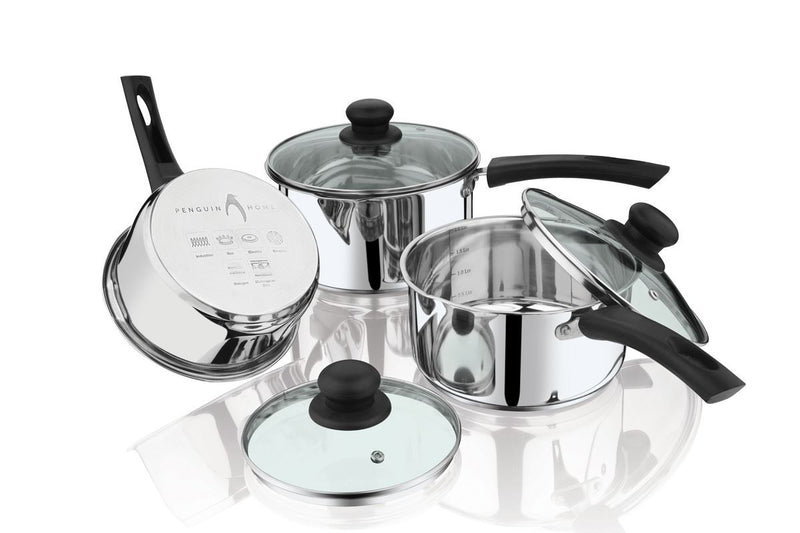 Stainless Steel Sauce Pan with Glass Lid
