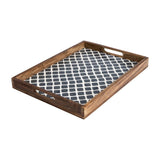 Serving Tray with Coasters Set - Moroccan Texture