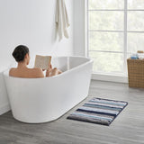 Rectangle Bath Mat and U Shaped Contour - Non Slip Microfiber