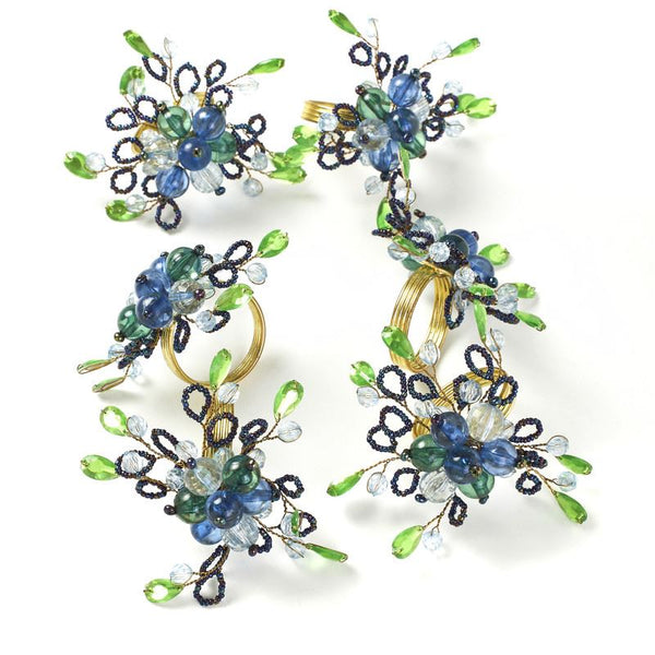 Napkin Rings - Floral Style Beaded