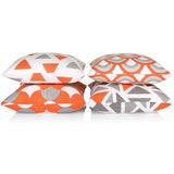 Pack of 4 Abstract Double Sided Cushion Covers